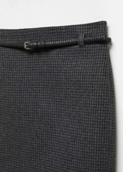 Jupe Pied-de-poule Ceinture -Promos Mango Boutique 57038280 92 D8