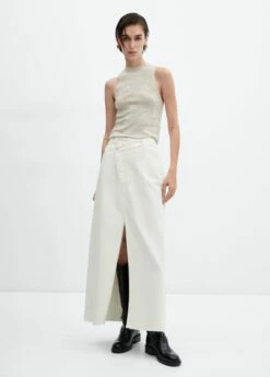 Jupe Jean Fendue -Promos Mango Boutique 57039123 05 99999999 01