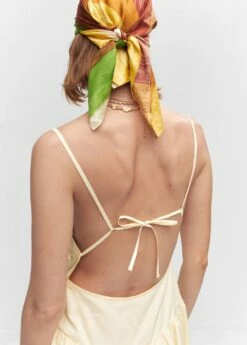 Robe Chemise Détails Ajourés -Promos Mango Boutique 57040081 10 D6