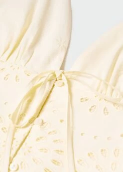 Robe Chemise Détails Ajourés -Promos Mango Boutique 57040081 10 D8