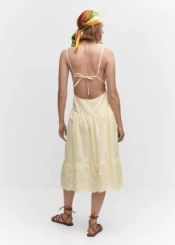 Robe Chemise Détails Ajourés -Promos Mango Boutique 57040081 10 R