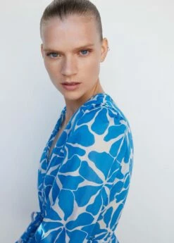 Blouse Croisée Nœud -Promos Mango Boutique 57040214 52 D1