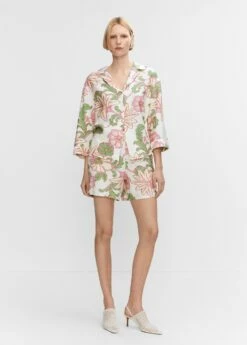 Chemise Imprimée Texturée -Promos Mango Boutique 57040239 83 99999999 01