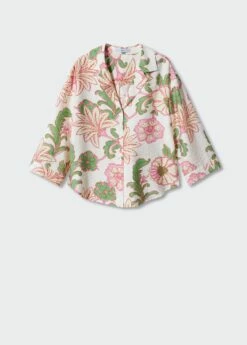 Chemise Imprimée Texturée -Promos Mango Boutique 57040239 83 B