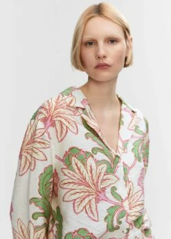 Chemise Imprimée Texturée -Promos Mango Boutique 57040239 83 D1