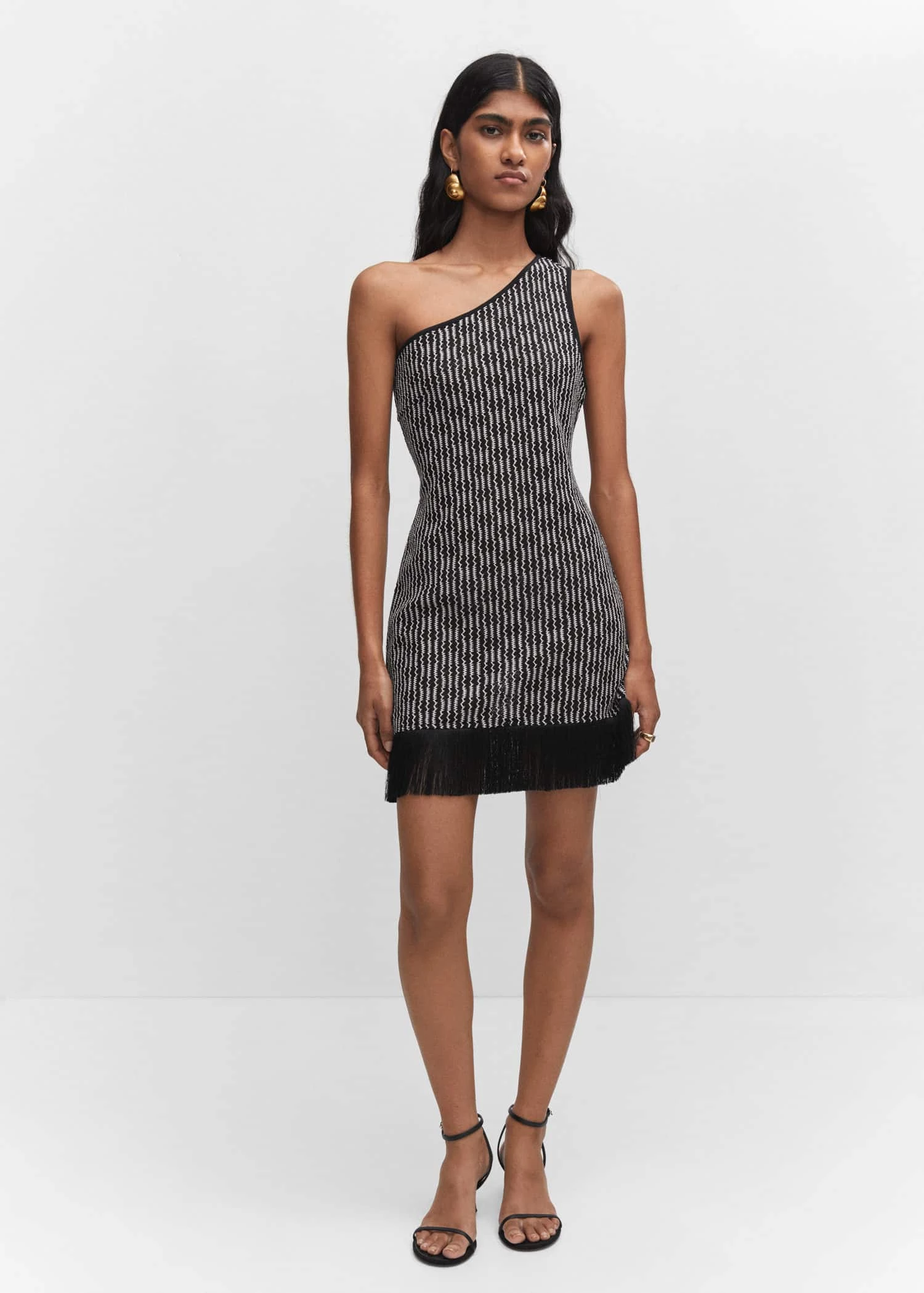 Robe Asymétrique Détail Franges 4 Robe Asymétrique Détail Franges – Image 2