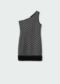 Robe Asymétrique Détail Franges 17 Robe Asymétrique Détail Franges -Promos Mango Boutique 57040271 99 B