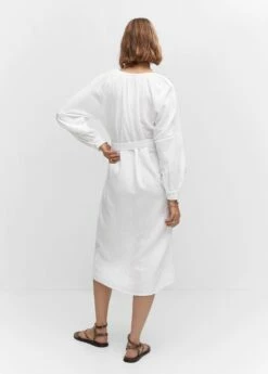 Robe Coton Ceinture -Promos Mango Boutique 57040288 01 R