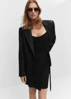 Robe Cache-cœur Nœud -Promos Mango Boutique 57040297 99 D2