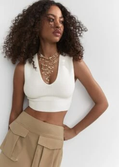 Top Crop Côtelé -Promos Mango Boutique 57040312 05 D2