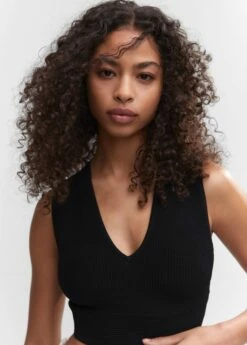 Top Crop Côtelé -Promos Mango Boutique 57040312 99 D1