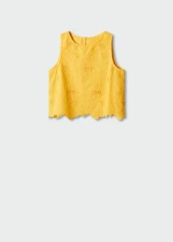 Blouse Broderies Ajourées -Promos Mango Boutique 57040314 12 B