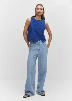 Blouse Broderies Ajourées -Promos Mango Boutique 57040314 52 99999999 01