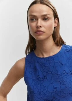 Blouse Broderies Ajourées -Promos Mango Boutique 57040314 52 D1