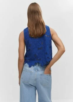 Blouse Broderies Ajourées -Promos Mango Boutique 57040314 52 R