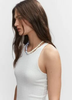 Robe Texturée Ouverture 28 Robe Texturée Ouverture -Promos Mango Boutique 57040317 02 D1