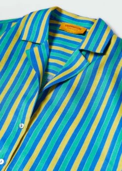 Chemise Lin Rayures Multicolores -Promos Mango Boutique 57040383 52 D8