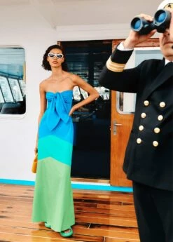 Robe Multicolore Encolure Nouée -Promos Mango Boutique 57040386 52 D6