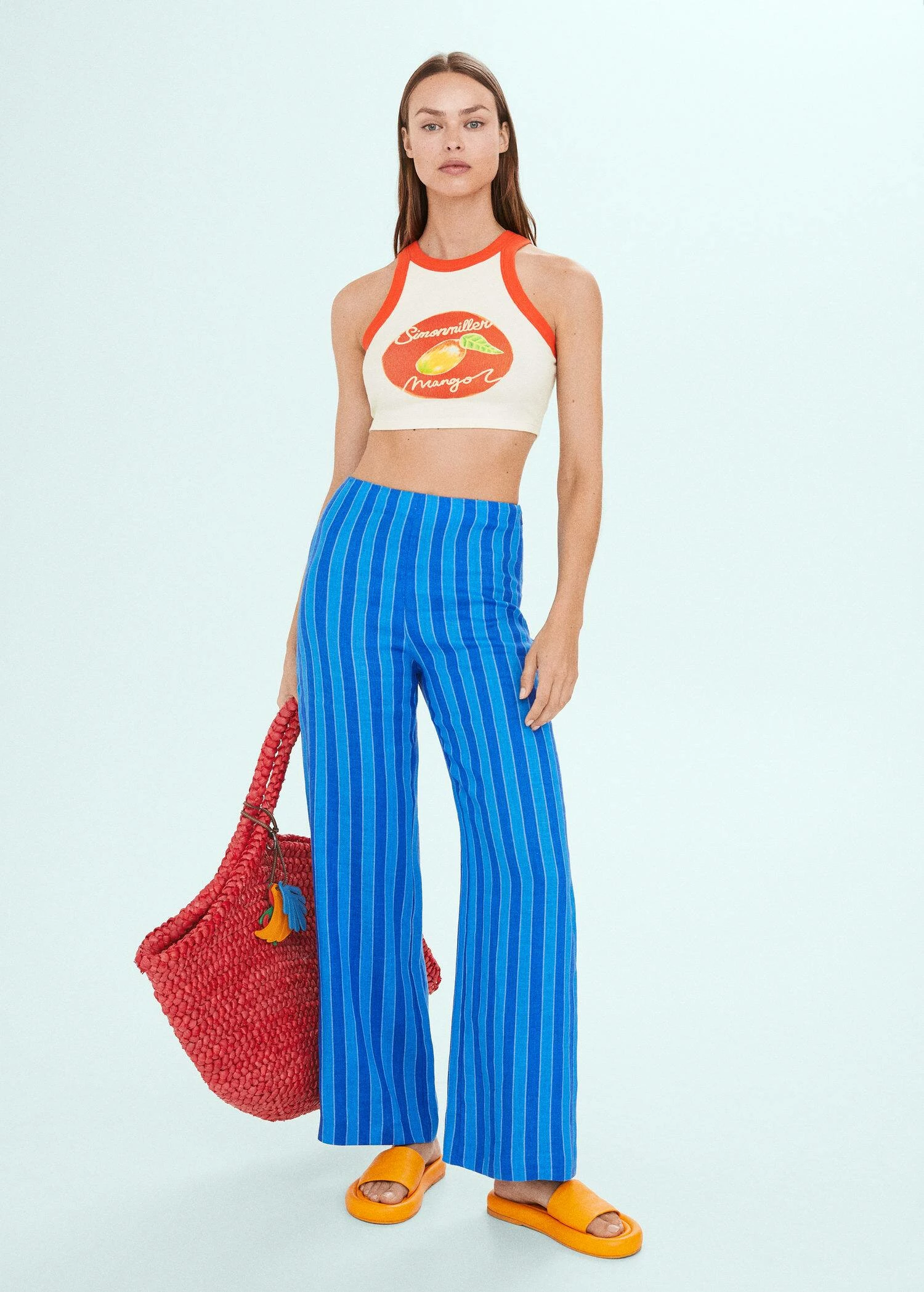 Crop Top Imprimé Emmanchures Américaines 4 Crop Top Imprimé Emmanchures Américaines – Image 2