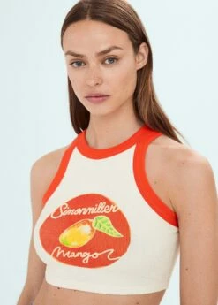 Crop Top Imprimé Emmanchures Américaines 11 Crop Top Imprimé Emmanchures Américaines -Promos Mango Boutique 57040410 20 D1