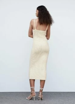 Robe Maille Détail Sequins -Promos Mango Boutique 57040453 05 R