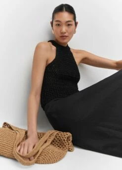 Top Emmanchures Américaines Lurex -Promos Mango Boutique 57040459 99 D2