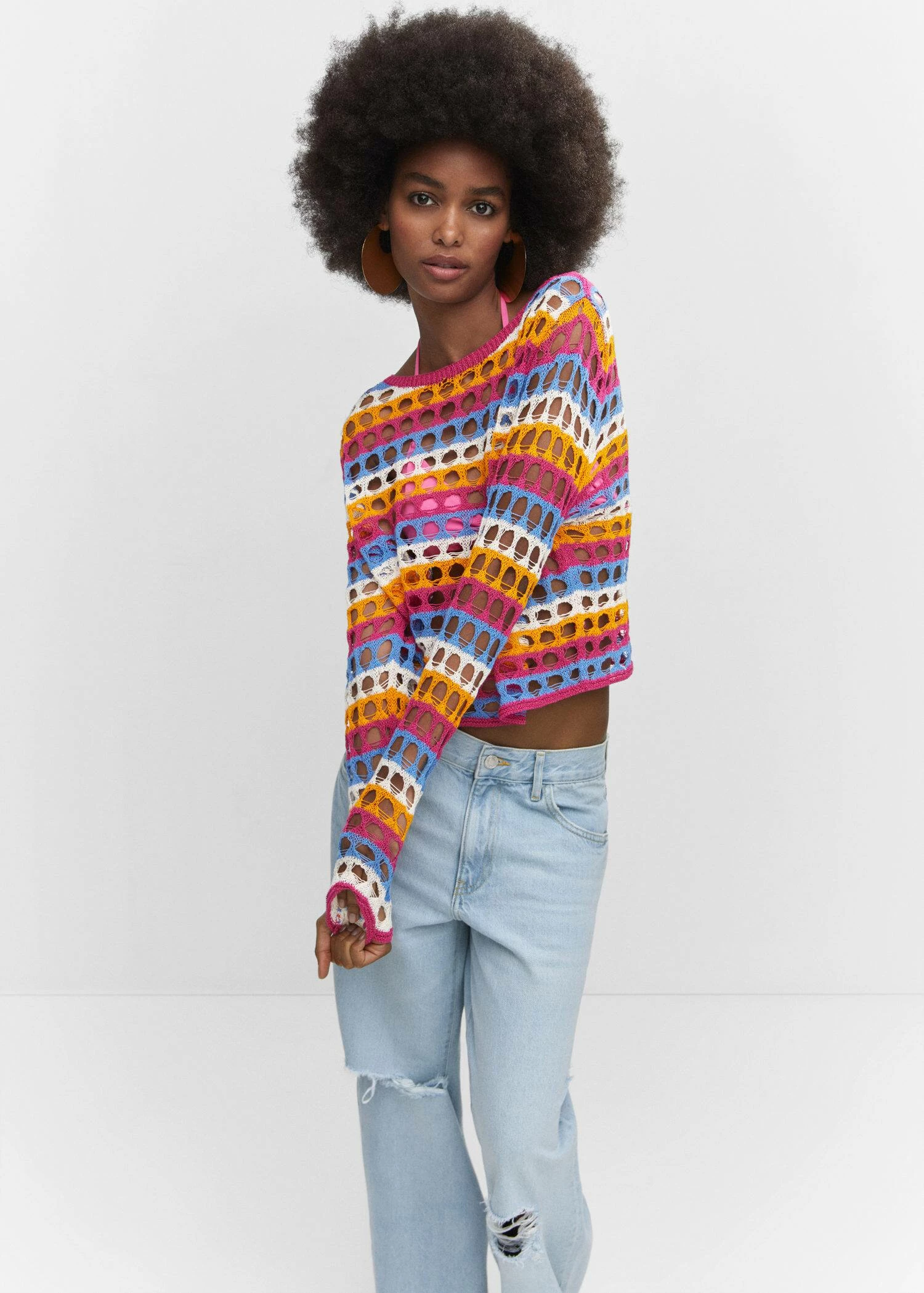 Pull-over Crochet Multicolore 3 Pull-over Crochet Multicolore
