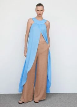 Robe Plissée Emmanchures Américaines -Promos Mango Boutique 57040721 52 99999999 01