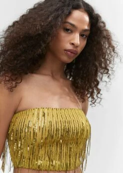 Top Franges Métallisées -Promos Mango Boutique 57040776 36 D1