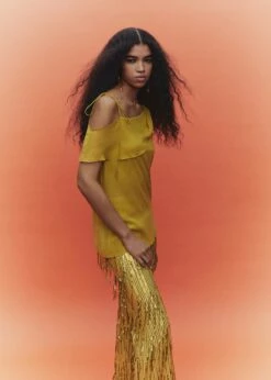 Top Franges Métallisées -Promos Mango Boutique 57040776 36 D6