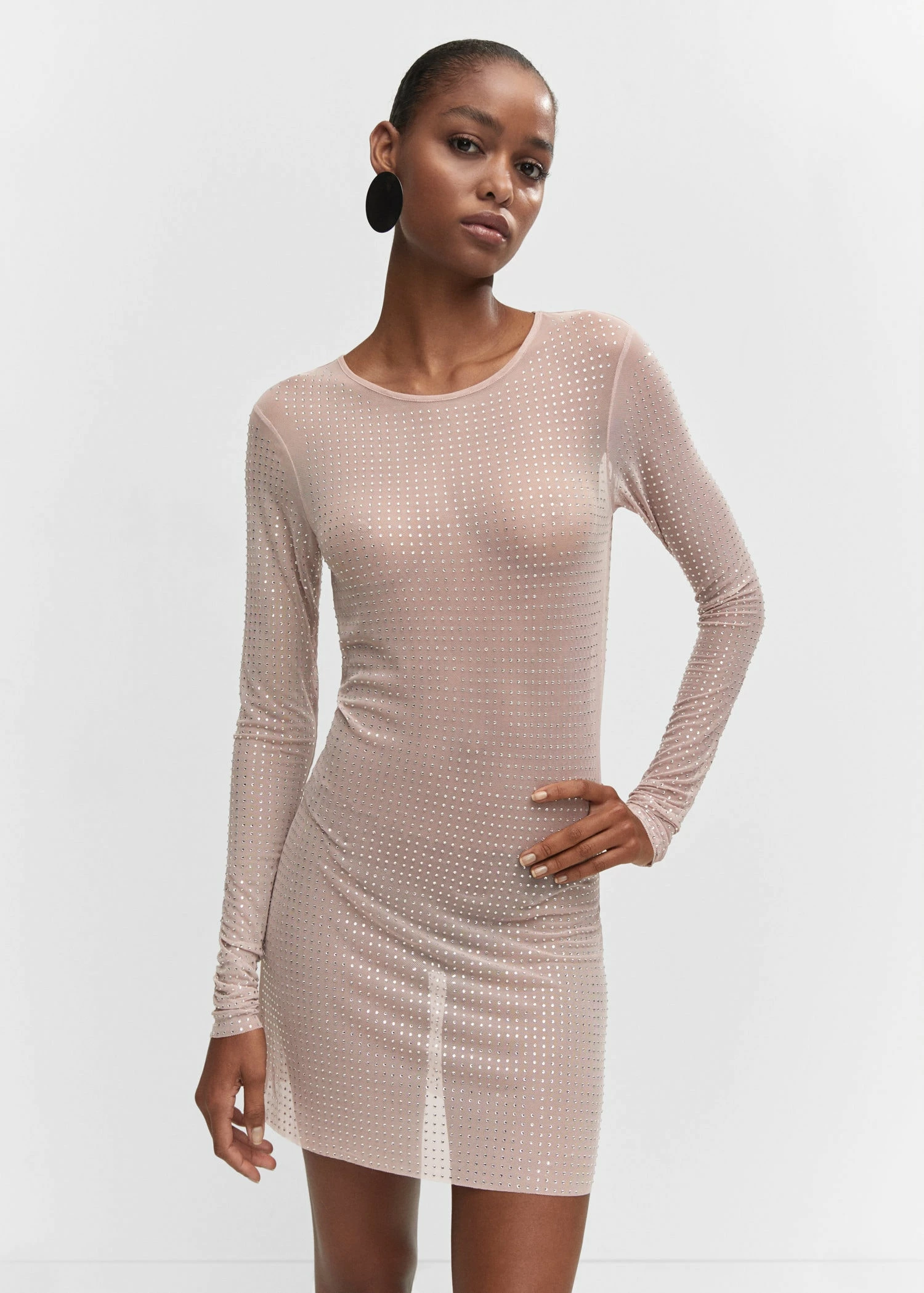 Robe Maille Filet Détail Cristal 3 Robe Maille Filet Détail Cristal