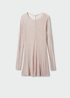 Robe Maille Filet Détail Cristal 17 Robe Maille Filet Détail Cristal -Promos Mango Boutique 57041028 83 B