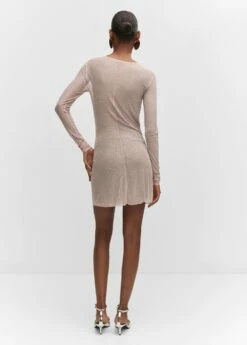 Robe Maille Filet Détail Cristal 12 Robe Maille Filet Détail Cristal -Promos Mango Boutique 57041028 83 R