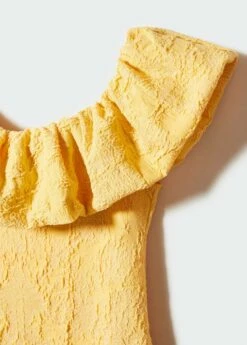 Robe Texturée Volantée -Promos Mango Boutique 57041171 12 D8