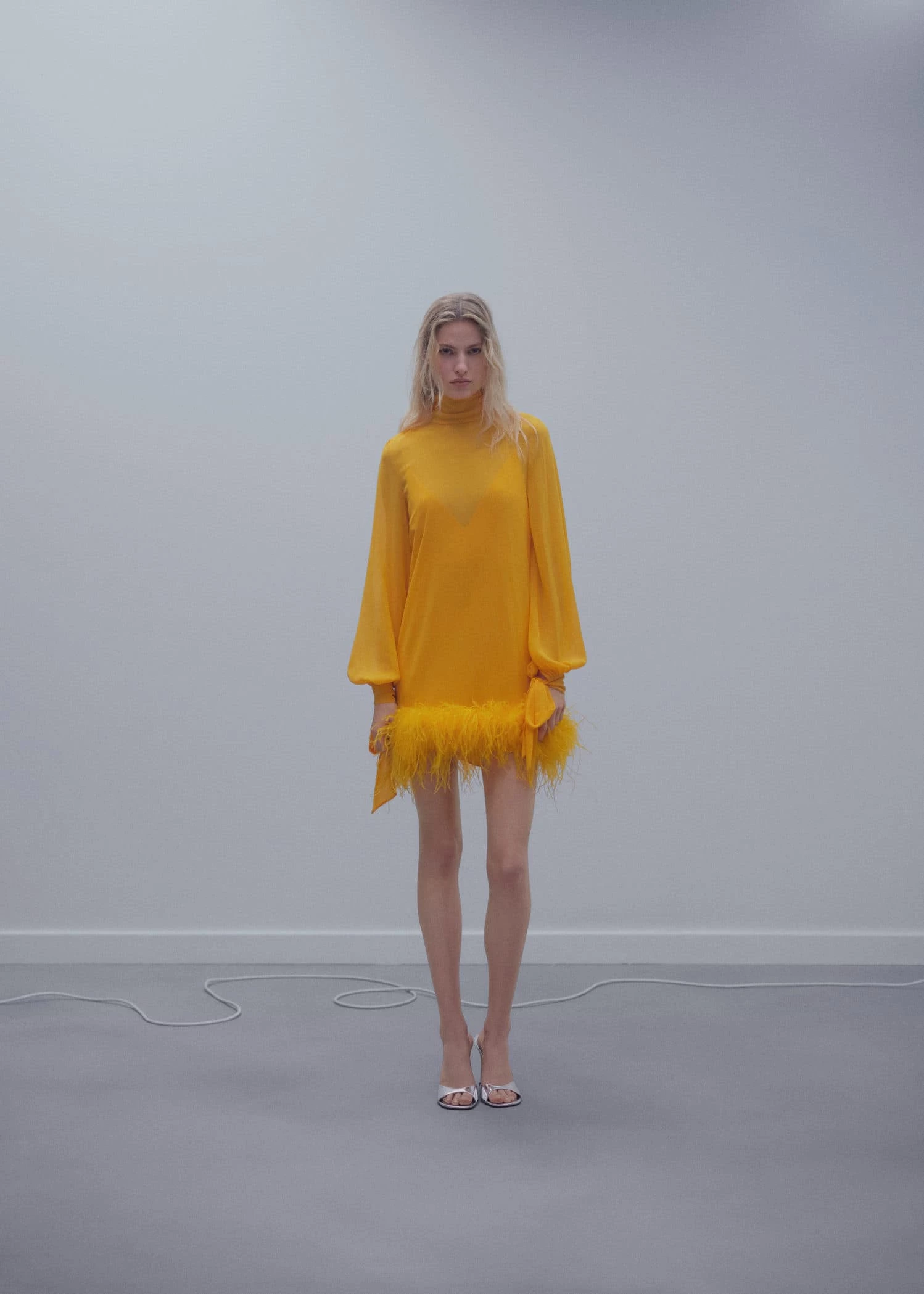 Robe Semi-transparente Plumes 4 Robe Semi-transparente Plumes – Image 2