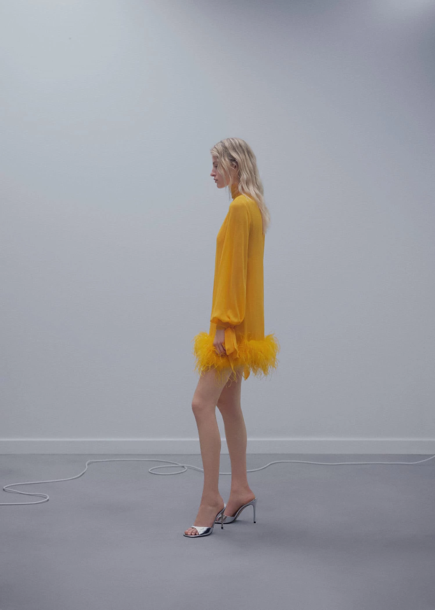 Robe Semi-transparente Plumes 7 Robe Semi-transparente Plumes – Image 5