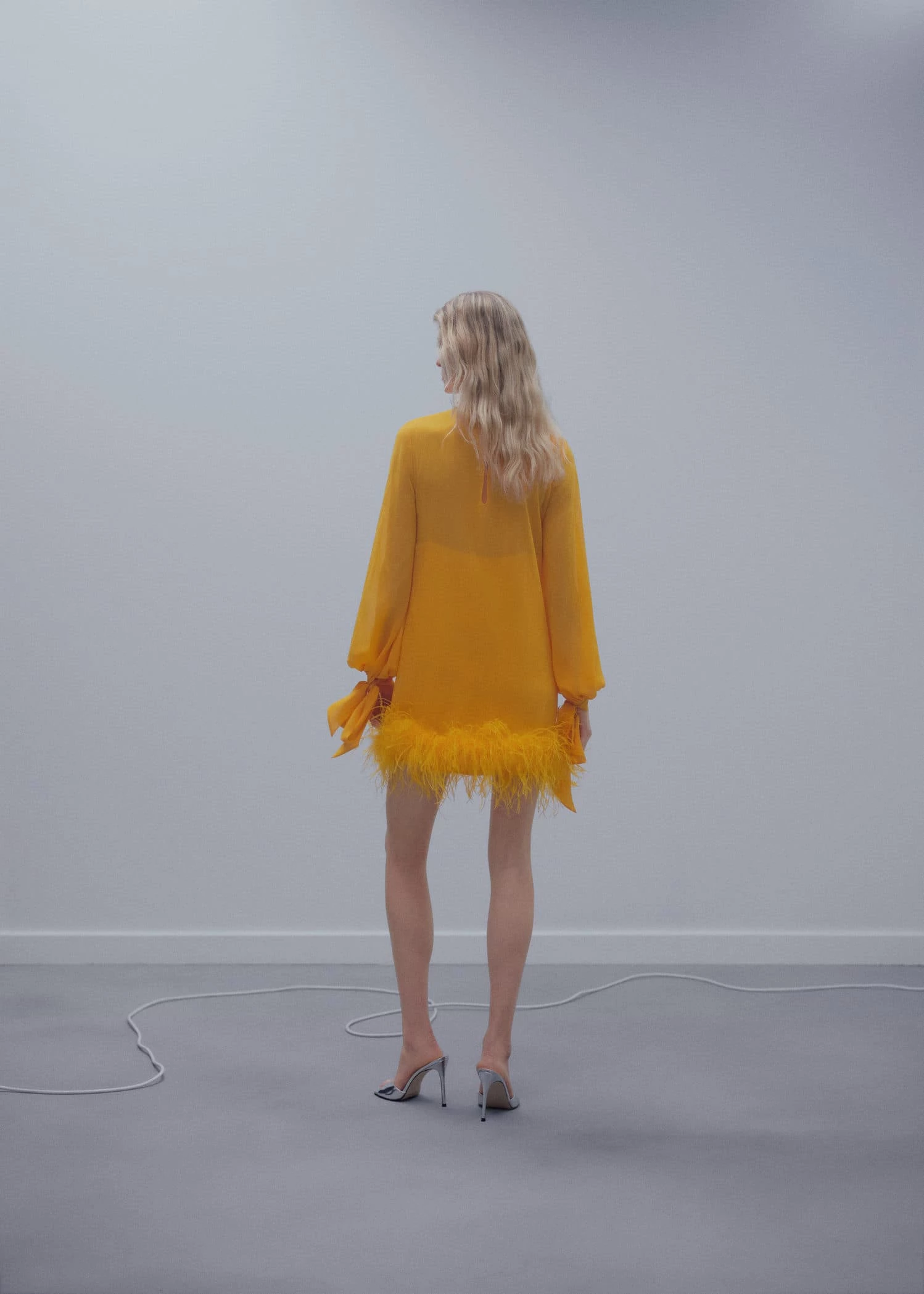 Robe Semi-transparente Plumes 5 Robe Semi-transparente Plumes – Image 3