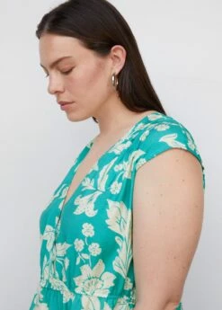 Robe Cache-cœur à Fleurs -Promos Mango Boutique 57042884 46 D4