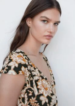 Robe Cache-cœur à Fleurs -Promos Mango Boutique 57042884 99 D1