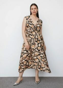 Robe Cache-cœur à Fleurs -Promos Mango Boutique 57042884 99 D3