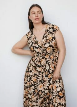 Robe Cache-cœur à Fleurs -Promos Mango Boutique 57042884 99 D5