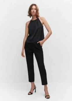 Top Satiné Emmanchures Américaines -Promos Mango Boutique 57042885 99 99999999 01