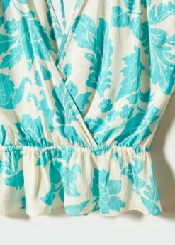 Blouse Cache-cœur à Fleurs -Promos Mango Boutique 57042887 05 D8