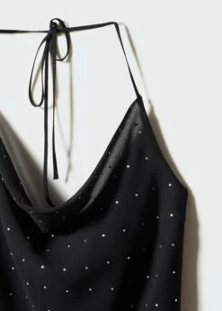 Robe Col Bénitier Strass -Promos Mango Boutique 57042889 99 D8