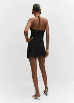 Robe Col Bénitier Strass -Promos Mango Boutique 57042889 99 R