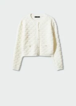 Cardigan Texturé Boutons -Promos Mango Boutique 57043800 05 B
