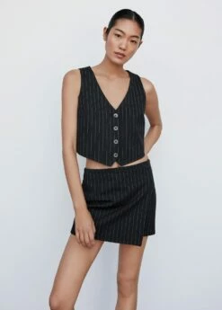 Minijupe Portefeuille Maille -Promos Mango Boutique 57043806 69