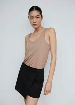 Minijupe Portefeuille Maille -Promos Mango Boutique 57043806 99 D2