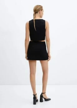 Minijupe Portefeuille Maille -Promos Mango Boutique 57043806 99 R