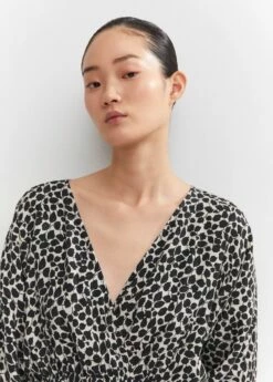 Robe Imprimée Détail Froncé 23 Robe Imprimée Détail Froncé -Promos Mango Boutique 57043808 99 D1